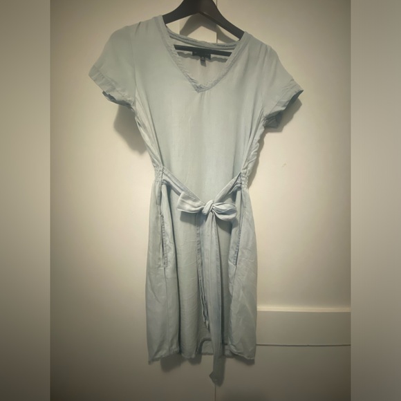 Silver jeans chambray dress with bow - Picture 1 of 8